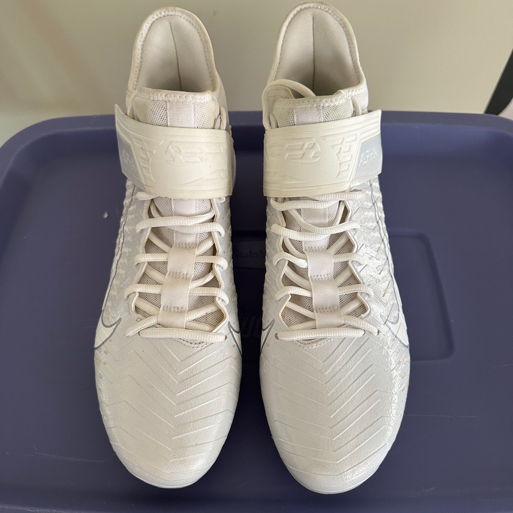Nike Alpha Menace Pro 2 Mid White Iridescent AQ3209-109 Men's Size 13 - Picture 5 of 8
